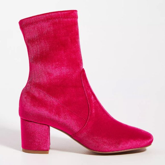 Anthropologie Shoes - ⭐️ Silent D Careful Velvet Boho Peasant Chic Glam Hipster Heeled Art Ankle Boots
